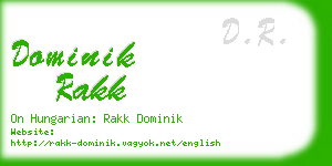 dominik rakk business card